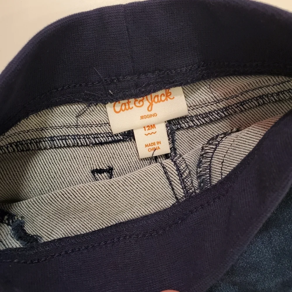 Cat & Jack Stretch Waist Blue Jeggings